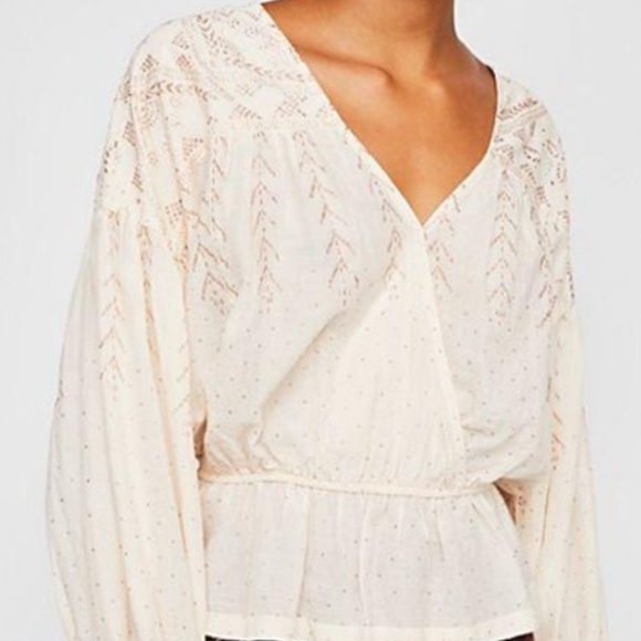 Free People Counting Stars shimmer pleasant blouse - Picture 6 of 9
